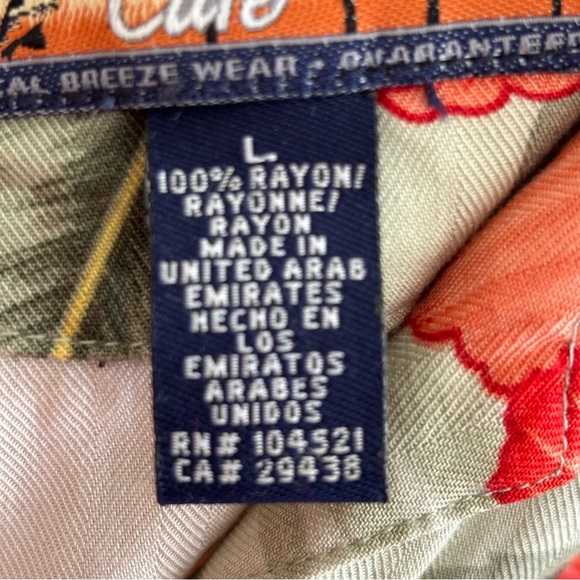 Retro 1950s HAVANA JACKS CAFE Hibiscus CROPPED Camp HAWAIIAN SHIRT with/ Tie - Picture 2 of 7